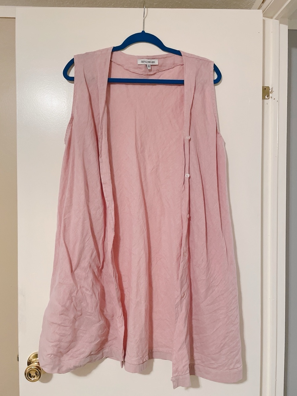 100%Linblanc Made in Italy Pink Vest Size 50